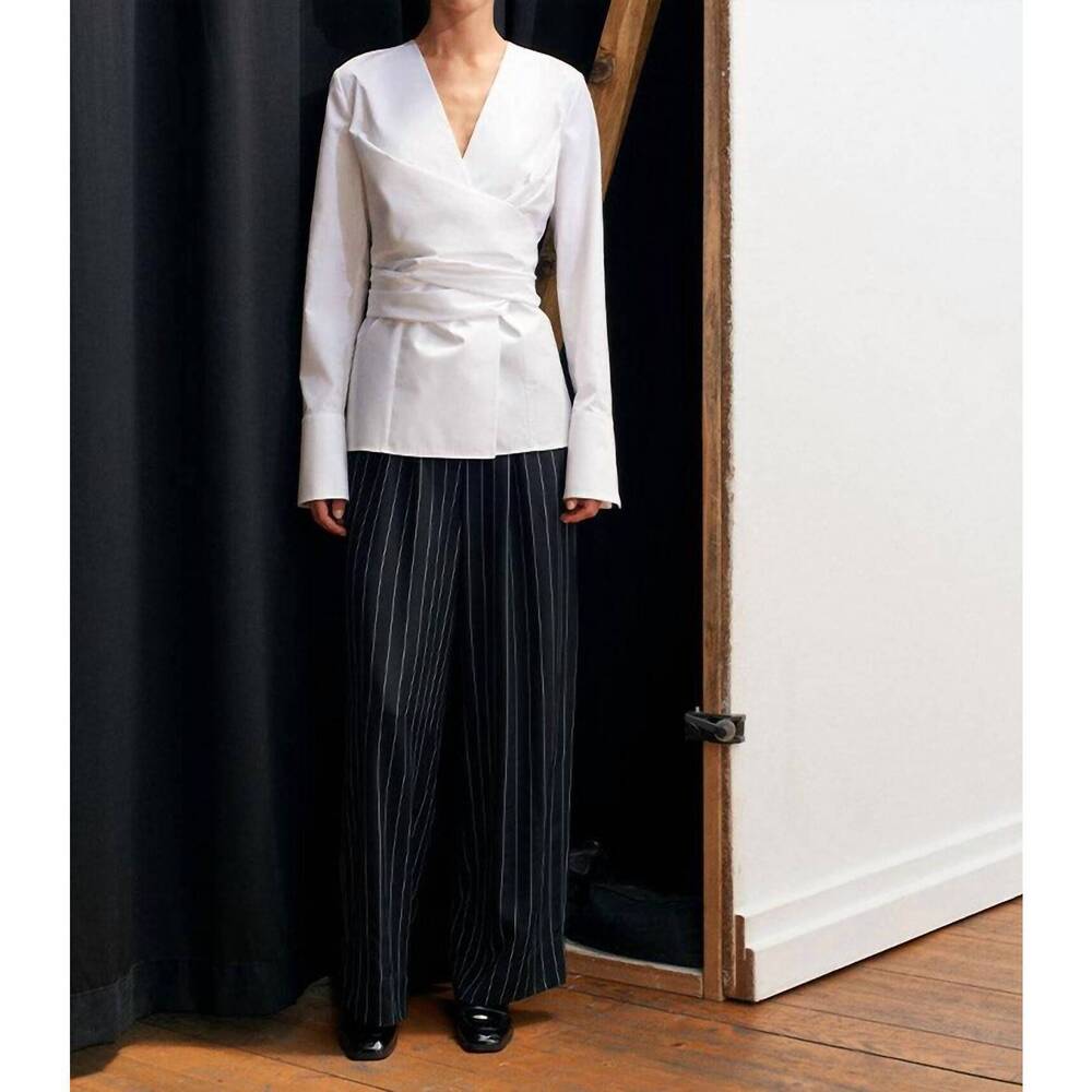 NEW ACARIA STUDIO journey long sleeve shirt in white